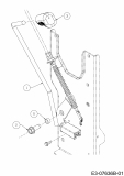 Ersatzteile MTD Rasentraktor Minirider 76 RDE Typ: 13A226SD600  (2018) Mähwerkseinschaltung 