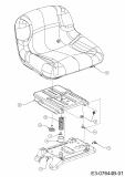 Ersatzteile WOLF-Garten Rasentraktor Scooter Pro Typ: 13B226HD650  (2015) Sitz, Sitzträger 