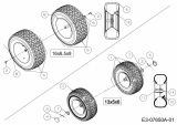 Cub Cadet Ersatzteile Rasentraktoren CC 114 TA 13A226ED603  (2012) Räder 13x5 + 16x6,5