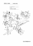 Ersatzteile MTD Benzin Rasenmäher mit Antrieb SPB 51 HWA Typ: 12ABE19J600  (2012) Messer, Räder, Schnitthöhenverstellung, Getriebe 