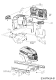 Cub Cadet Ersatzteile Gartentraktoren GTX 2100 14A-3GE-603  (2012) Motorhaube A-Style