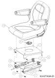 Cub Cadet Ersatzteile Gartentraktoren GTX 2100 14A-3GE-603  (2015) Sitz