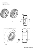 Cub Cadet Ersatzteile Gartentraktoren GTX 2100 14A-3GE-603  (2013) Räder 16x6.5 + 23x10.5 ab 08.08.2011