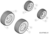 Cub Cadet Ersatzteile Gartentraktoren GTX 2100 14A-3GE-603  (2015) Räder 16x6.5 + 23x10.5