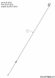 Ersatzteile MTD Benzin Rasenmäher ohne Antrieb KG 46 MB Typ: 11A-700G696  (2012) Bremszug gültig ab 25.01.2012 