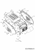 Ersatzteile Lawnflite Rasentraktoren 603 Typ: 13AC479C611  (2004) Motorhaube 9-Style
