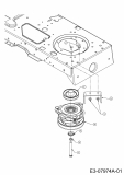 Ersatzteile Gutbrod Rasentraktoren GLX 105 RHL Typ: 13XT516N690  (2002) Elektromagnetkupplung, Motorkeilriemenscheibe