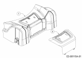 Ersatzteile MTD Benzin Rasenmäher ohne Antrieb Optima 46 PB Typ: 11A-TG5B600  (2013) Abdeckung Vorderachse 