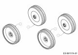 Ersatzteile MTD Benzin Rasenmäher ohne Antrieb Optima 46 PB Typ: 11A-TG5B600  (2013) Räder 