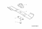 Ersatzteile MTD Benzin Rasenmäher ohne Antrieb MTD 42 Typ: 11B-LAM8600  (2014) Messer, Messeraufnahme 