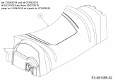 Ersatzteile MTD Benzin Rasenmäher ohne Antrieb P 46 T Typ: 11D-TASJ600  (2018) Abdeckung Vorderachse bis 12/04/2018 und ab 07/05/2018 