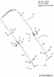 Ersatzteile MTD Benzin Rasenmäher ohne Antrieb Smart 42 PO Typ: 11C-LASJ600 (2020) Holm bis 19.11.2019 