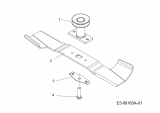 Ersatzteile MTD Benzin Rasenmäher mit Antrieb Smart 42 SPO Typ: 12A-LCJD600  (2014) Messer, Messeraufnahme 