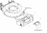 Ersatzteile MTD Benzin Rasenmäher mit Antrieb Advance 46 SPKVHW Typ: 12AKTN7D600  (2013) Abdeckung Vorderachse 