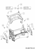 Cub Cadet Ersatzteile Motormäher mit Antrieb LM3 CRC46S 12ABTVSC603  (2017) Abdeckung hinten