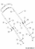 Ersatzteile MTD Benzin Rasenmäher mit Antrieb Optima 46 SPBHW Typ: 12A-TH5C600  (2015) Holm 