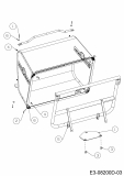 Ersatzteile MTD Rasentraktor Minirider 60 RDE Typ: 13AA26SC600  (2017) Anhängekupplung, Schraubensatz Grasfangsack 