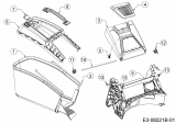 Ersatzteile MTD Benzin Rasenmäher mit Antrieb Advance 53 SPKVHW Typ: 12AKPN7D600  (2014) Grasfangsack, Heckklappe, Leitstück hinten 