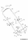 Ersatzteile MTD Benzin Rasenmäher mit Antrieb Advance 53 SPKVHW Typ: 12AKPN7D600  (2018) Holm 