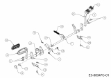Ersatzteile MTD Rasentraktor LTEX 105 A Typ: 13HT98KN682  (2015) Pedalwelle 