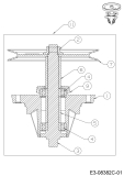 Cub Cadet Ersatzteile Zero Turn XZ2 117I 17AWCBYT603  (2020) Messerspindel 618-05078A