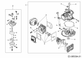 Ersatzteile MTD-Motoren Vertikal 6X65RHC Typ: 752Z6X65RHC (2020) Dichtsatz Motor, Reparatursatz Vergaser