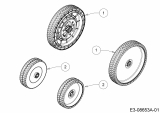 Ersatzteile MTD Benzin Rasenmäher mit Antrieb Optima 53 SPOEHW Typ: 12AEPHS7600  (2014) Räder 