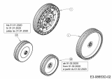 Ersatzteile MTD Benzin Rasenmäher mit Antrieb SP 53 HWBS Typ: 12B-PF7B600 (2020) Räder 