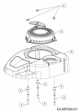 Ersatzteile MTD-Motoren Vertikal 1T65RHC Typ: 752Z1T65RHC (2019) Gebläsegehäuse, Reversierstarter