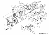 Ersatzteile MTD Kehrmaschine Optima PS 700 Typ: 24A-812C678  (2014) Bowdenzüge, Rahmen, Reibrad 