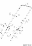 Ersatzteile MTD Benzin Rasenmäher ohne Antrieb Yard Machines 21 Typ: 11A-B9A9729  (2018) Holm 
