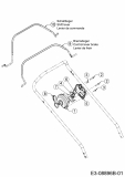 Ersatzteile Mr.Gardener Motormäher mit Antrieb HW 53 BAV-IS Typ: 12AGPN7E629  (2017) Bremsbügel, Geschwindigkeitsregelung, Schaltbügel