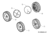 Cub Cadet Ersatzteile Motormäher mit Antrieb LM1 DF53 12A-A02P603  (2018) Räder