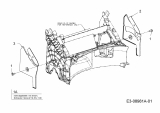 Ersatzteile MTD Benzin Rasenmäher mit Antrieb Smart 46 SPBS Typ: 12A-TY5B600  (2015) Holmbraketten 
