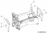 Ersatzteile MTD Benzin Rasenmäher mit Antrieb Smart 53 SPOE Typ: 12BEPCS7600  (2016) Holmbraketten 