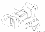 Ersatzteile MTD Benzin Rasenmäher mit Antrieb BE 53 HW Typ: 12A-PH5L648  (2015) Abdeckung Vorderachse 