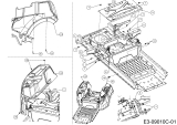 Cub Cadet Ersatzteile Zero Turn XZ1 137 17BICACW603  (2017) Sitzplatte, Trägerplatte Tank, Tankverkleidung