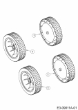 Ersatzteile Mastercut Motormäher MC 46 PO Typ: 11A-J1SJ659  (2016) Räder