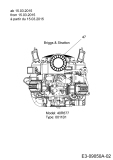 Cub Cadet Ersatzteile Rasentraktoren CC 1018 BHE 13HT91AE603  (2015) Motor Briggs & Stratton ab 15.03.2015