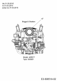 Cub Cadet Ersatzteile Rasentraktoren CC 1018 BHE 13HT91AE603  (2015) Motor Briggs & Stratton bis 31.03.2015