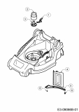 Ersatzteile WOLF-Garten Elektro Rasenmäher ohne Antrieb Expert 34 E Typ: 18BWF1S-650  (2020) Mulchklappe 