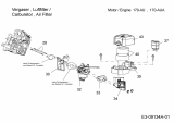 Ersatzteile MTD-Motoren Horizontal 170-AUA Typ: 752Z170-AUA  (2015) Vergaser, Luftfilter