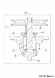Cub Cadet Ersatzteile Rasentraktoren LX 42 KH 13APA1CS330  (2015) Messerspindel 618-06976