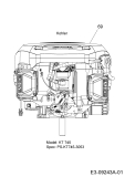 Cub Cadet Ersatzteile Rasentraktoren LX 54 13A7A4CA330  (2015) Motor Kohler
