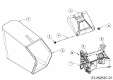 Ersatzteile MTD Benzin Rasenmäher ohne Antrieb P 46 T Typ: 11D-TASJ600  (2018) Grasfangsack, Heckklappe, Leitstück hinten 