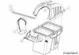 Ersatzteile Zubehör Zero Turn Grasfangeinrichtung für RZT 54 mit Mähwerk W (54/137cm) Typ: 19A70043OEM (2016) Grasfangsackdeckel, Obere Röhre