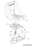 Cub Cadet Ersatzteile E-Rasentraktoren LR2 ES76 33AA27JD603 (2020) Sitz bis 28.02.2020