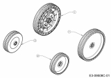 Ersatzteile MTD Benzin Rasenmäher mit Antrieb Optima 53 SPBHWIS Typ: 12CEPH7E600 (2020) Räder 