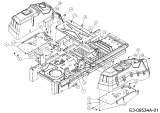 Cub Cadet Ersatzteile Zero Turn Z-Force S 60 17BSDGHD010  (2016) Sitzträger, Tankabdeckungen