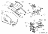 Ersatzteile Mr.Gardener Motormäher HW 42 B Typ: 11A-LL5B629  (2016) Grasfangsack, Heckklappe, Leitstück hinten